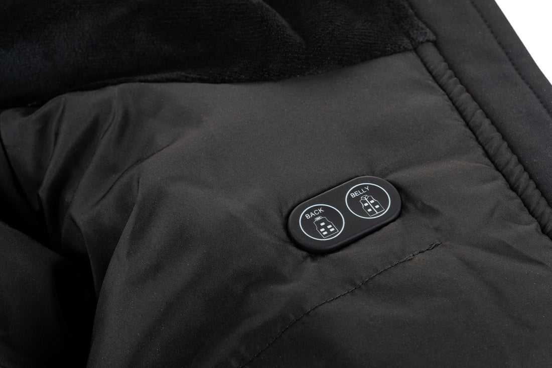 Women's Heated Padded Body Warmer Black – Dual Heating
