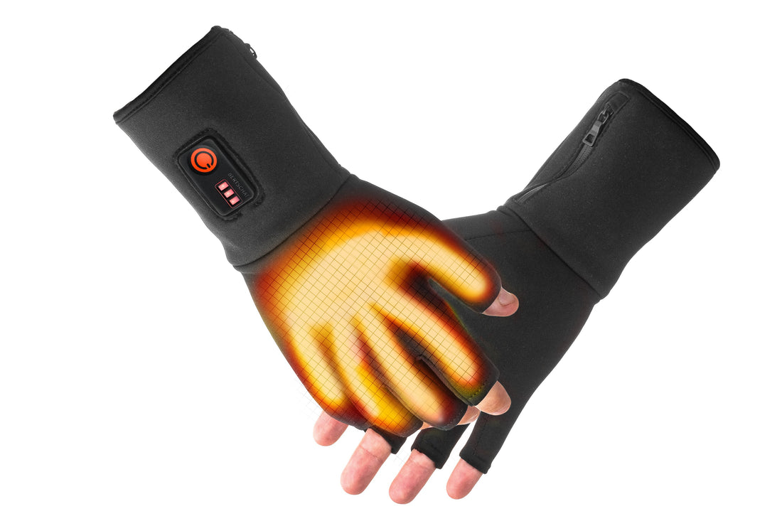 Fingerless Under Gloves - Heated Liner Gloves | Hunting & Sports | USB-C