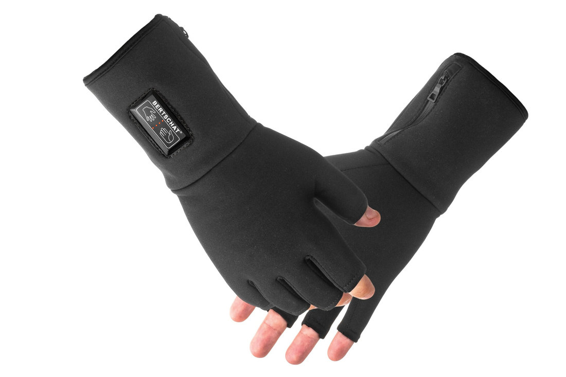 Heated Fingerless Liner Gloves – Dual Heating