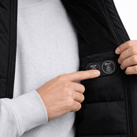 Men's Heated Padded Body Warmer Black – Dual Heating
