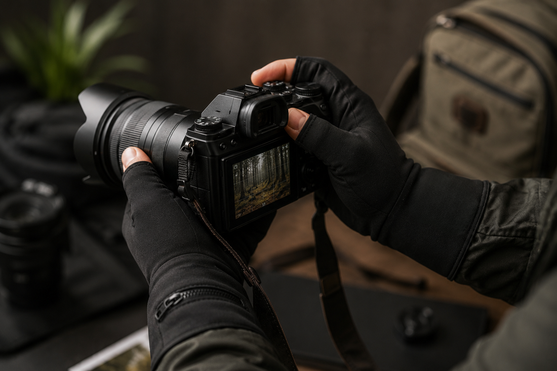 Heated Fingerless Liner Gloves – Dual Heating
