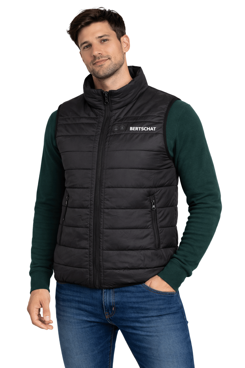 Padded Heated Bodywarmer Men - Dual Heating | USB