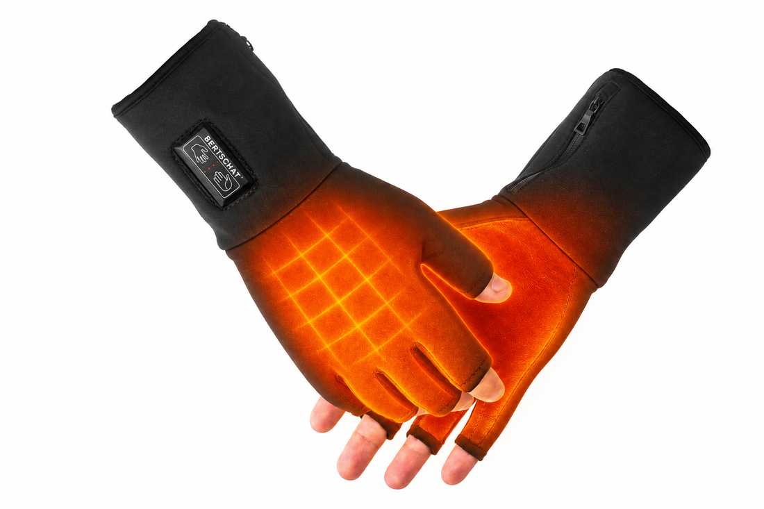 Heated Fingerless Liner Gloves – Dual Heating