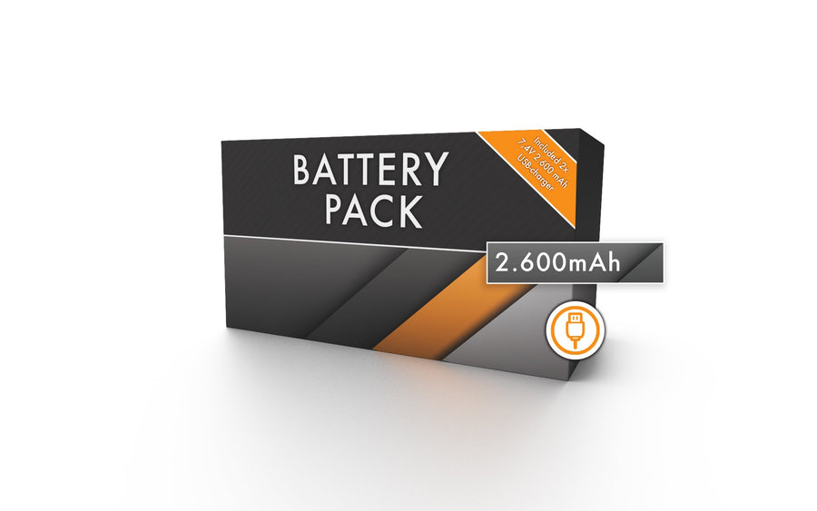 Extra Battery Pack 2,600 mAh | USB rechargeable